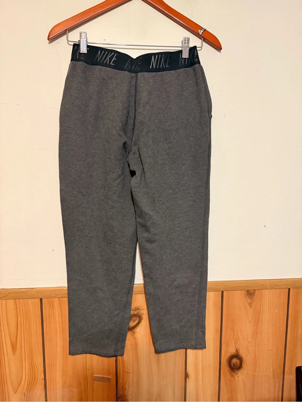 Nike Dark Gray Logo Elastic-Waist Track Joggers